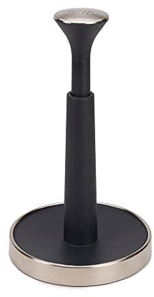 Joseph Joseph Push and Tear kitchen Roll Holder for Easy Tearing Off (Maximum Height of the Kitchen Roll of 24 cm), Dark Grey, 85140, 16