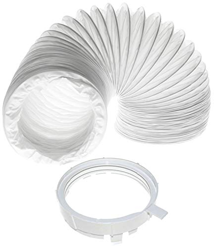 SPARES2GO 2m Vent Hose + Adapter/Connector Ring for Zanussi Tumble Dryer