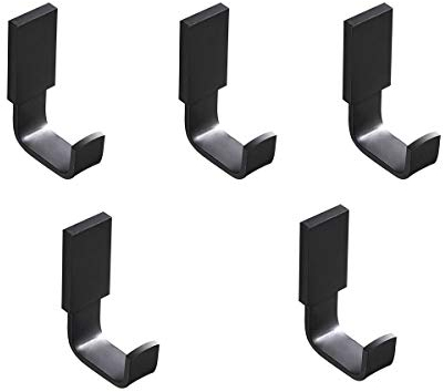 Flybath Handtuchhaken Kleiderhaken Messing Mattschwarzes Finish Handtuch Wandhaken Wandmontage - 5 Haken