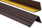 Nez de marche profil d’angle PVC autoadhésif 50x40mm antidérapant, d'escalier-protection, bande de bordure, 150cm, Brun Foncé