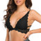 SHEKINI Damen Spitzen BH ohne Bügel Abnehmbare Pads Triangle-BH Atmungsaktiv und Bequem Bralette Spitze Bustier Gepolstert BH Rückenfrei Sexy Unterwäsche(Schwarz-1,M)