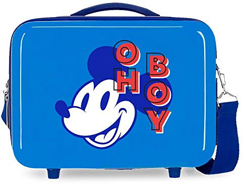 Disney Mickey and Friends Trousse de Toilette Adaptable Bleu, Bleu, 29x21x15 cms, Oh Boy