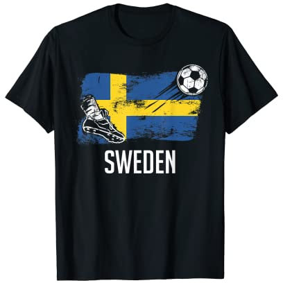 Sweden Flag Jersey Swedish Soccer Team Swedish T-Shirt