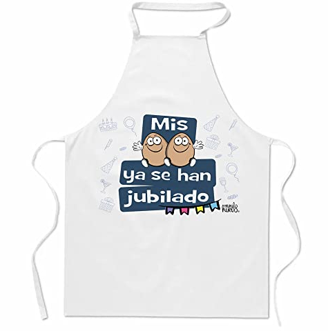 mundohuevo Regalo original y divertido. Delantal Mis huevos ya se han jubilado