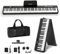 FingerBallet - Portable Piano Keyboard Double Weighted Digital Piano 88 Keys Full Size Wood Grain Electric Piano Keyboard with Bluetooth MIDI Suitable for Adults Kids