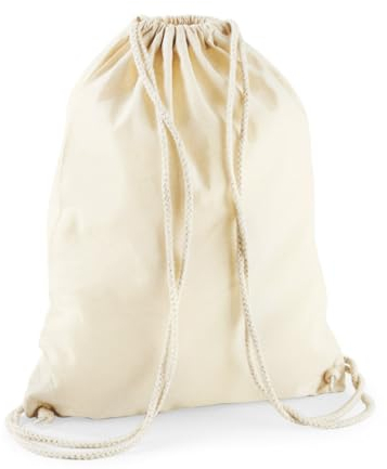 minimutz 12er Packung Turnbeutel Baumwolle zum Zuziehen - Baumwollbeutel zum Bemalen Bedrucken - Sportbeutel Gymbag Jute Rucksack - 12L - 37x46cm