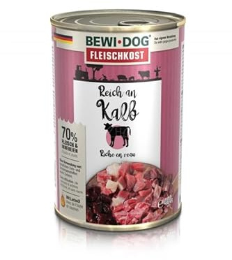 Bewi Dog Nassfutter für Hunde, 6 x 800 g (Kalb)