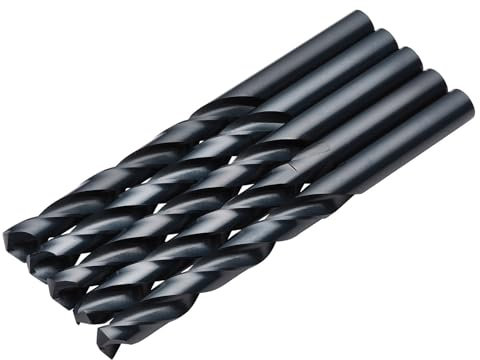 Draper 5pcs Black HSS Drill Bit, 12.0mm x 151mm - 08847 - for Metal, Wood and Plastic