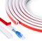 3M Mini Cable Trunking One-Cord Channel W15 H10MM- Self Adhesive Wire Cover Silicone for TV/Desk, Electric Cables Hider Wires on Wall/Floor, White Cable Management for Home Office, Gaming Rentals