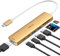 USB C Hub HDMI Adapter for MacBook Pro/Air, MOKiN 7 IN 1 USB C Dongle Mac Adapter with HDMI, Type C Data Port,100W PD,SD/TF and 2 USB3.0 for Dell/Lenovo/Thinkpad(Gold)