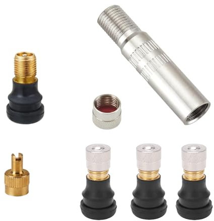 4 Stück Tubeless Ventil,Ventilverlängerung Autoventil E Scooter Set,Extenderventil,Ventilverlängerungs Adapter,Tubeless Ventile,Roller Zubehör für Tubeless-Ventil und Xiaomi M365,Pro,Mi 3,1s