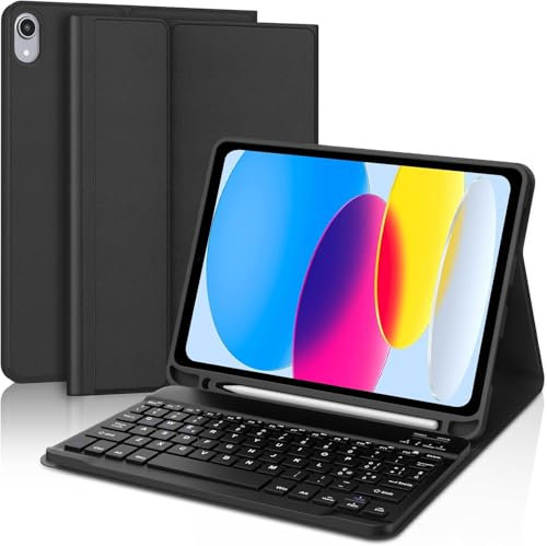 FOGARI Tastiera Magnetica per iPad 10a Generazione 2022, Keyboard Italiano con Touchpad, Bluetooth Rimovibile Custodia con Tastiera per Pad 10 Generazione 10.9“ 2022 e iPad 11 (A16 2025), Nero