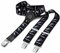 Gloop Hosenträger Herren Damen Breit Y-Form für Arbeitshosen Skihose Motoradhose Fest lustig mit 3er Starken Clips und verschiedenen Motiven (18736a16 Schwarzweiss)