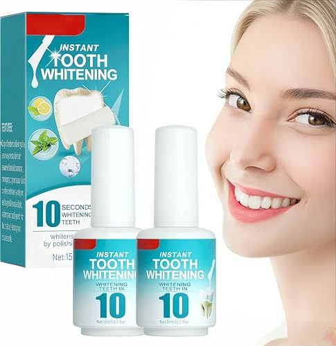 Blanchiment Dentaire,2PC Peinture Dentaire,Gel de Blanchiments Efficace,Peinture de Blanchiment des Dents Instantanée,Vernis à dents serré blanc pour les Dents Sensibles