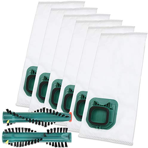 6 Staubsaugerbeutel und Bürsten kompatibel mit Vorwerk Kobold VK 140 / VK 150 mit EB 360/370