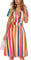 OUGES Women's Summer Short Sleeve V-Neck Floral Casual Ladies Dress with Pockets(FloralV,L)