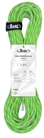 Beal Wall Cruiser Unicore 9.6 Mm 25 M Grün - Leistungsstarkes Kletterseil, 25 m, Größe 25 m - Farbe Green