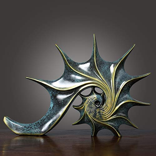 YUDIZWS Skulptur Deko, Muschel Skulpturen Abstrakte Kunst Harz Statue,Modernes Wohnzimmer Schreibtisch Dekoration,Geschenk 40.5 x28 x 5.5 cm