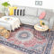 FRAAI | Home & Living Teppich Vintage - Lily Medaillon Rot Rosa - Baumwolle, Polyester - Flachgewebe - Vintage - Wohnzimmer, Esszimmer, Schlafzimmer - Carpet