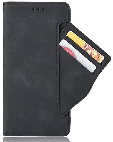 BoerHang Funda para Alcatel 1L 2022, Ranura para Tarjetas, Soporte, Cuero de la PU, Funda con Tapa para Alcatel 1L 2022.(Negro)