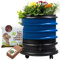WORMbox | Lombricomposteur 3 Plateaux Bleu + Jardinière + 250gr de vers de Compost + 1 Bloc Coco | 48 litres | Compostez Vos déchets organiques, Les vers de Terre/lombrics/lombricompost