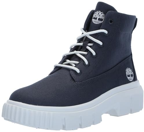 Timberland Mid Lace Up Boot, Stivaletti Bassi con Lacci Donna, Nero, 37.5 EU