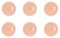 Björn, Collection Oxygen, Lot de 6 Assiettes à Dessert en Grès avec Email Réactif, Dégradé Rose Poudre et Beige - Compatible Micro-ondes et Lave-vaisselle