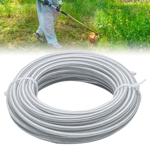 3,0 mm x 50 m, filo per tagliaerba, filo in acciaio, per decespugliatore, per tagliaerba
