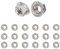 QIMEI-SHOP Dadi Flangiati M4 Esagonali in Acciaio Inox Autobloccanti Con Flangia e Dentatura Conforme allo DIN 6923 - 20 Pezzi