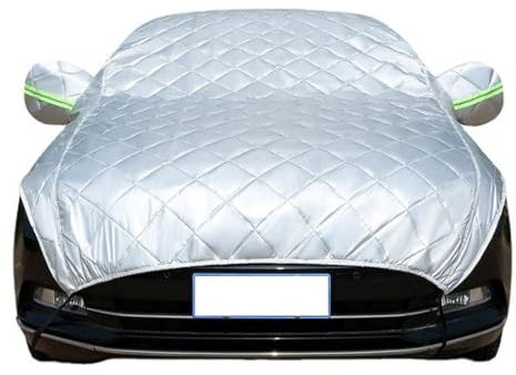 Autoabdeckung für 𝖢𝗂𝗍𝗋𝗈𝖾𝗇 Berlingo XL Hagelschutz Auto Wasserdicht Halbgarage UV Beständige Halbe Auto Abdeckplane Staubdicht Schneefest Outdoor Indoor