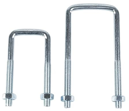 Morsetto quadrato zincato in acciaio al carbonio/Morsetto a U ad angolo retto/Bullone a U/Vite ad angolo retto/Morsetto quadrato/Morsetto a fibbia M6-M16(2pcs M6x25x70)