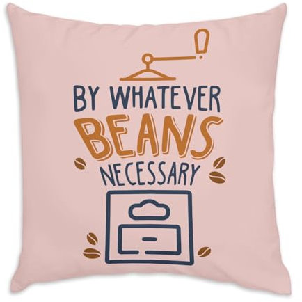 Fabulous Kissen aus Samt, Rosa, von Whatever Beans Necessary Coffee Drink – 40 x 40 cm – samtige Haptik – Bezug und Kissen inklusive