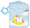 Lanpn Baby Fotoalbum 17 10x15 Fotos, Babyalbum mit Beißring und Anhänger Fotobuch zum Stoff, Einsteckalbum Erinnerungsbuch zum Gesichter Namen merken Geschenke für Kinder Jungen Geburtstag (Einhorn)