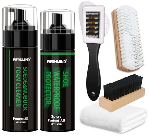 WERNMIND Suede Nubuck Boots Shoe Cleaner Kit Trainer Shoe Cleaning Kit Tennis Sneakers Waterproof protecter Spray