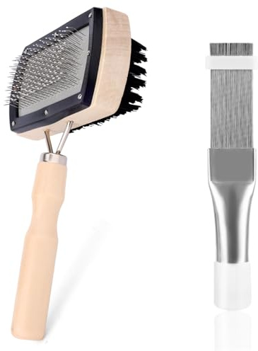 Fukaisu Air Conditioner Coil Cleaning Brush Kits, Dual-Sided AC Evaporator Coil Cleaner Brush & HVAC Fin Comb Straightener Tool for Air Conditioner Refrigerator Maintenance and Repair