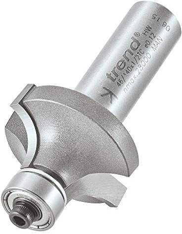 Trend Professional Bearing Guided Ovolo Router Cutter, 9.5mm Radius, 1/2 Inch Shank, 32mm Cut Diameter, 16mm Cut Length, Tungsten Carbide Tipped, 46/140X1/2TC
