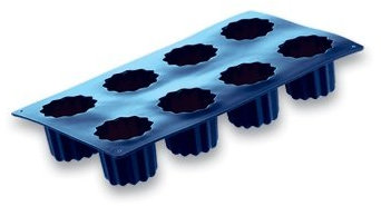 Kuchenform - Backform - für 8 Canneles - 100% Silikon - Ø je 5 cm - 5 cm hoch
