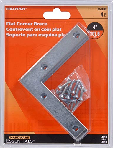 The Hillman Group 851089 - Ferro ad angolo piatto, zincato, 10 x 1,9 cm