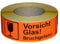 Warnetiketten/Versandetiketten Vorsicht Glas! auf Rolle - 50 x 150 mm - 500 Stück