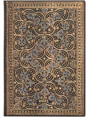 Paperblanks 12-Monatskalender Softcover Flexi 2025, Restauration, Midi, Horizontal, Elastikband-Verschluss