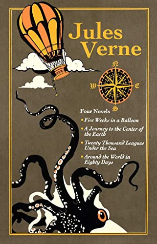 Jules Verne: Four Novels: Five Weeks in a Balloon / A Journey to the Center of the Earth / Twenty Thousand Leagues Under the Sea / Around the World in Eighty Days (Leather-bound Classics)