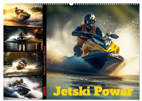 Jetski Power (Wandkalender 2026 DIN A2 quer), CALVENDO Monatskalender: Der wilde Ritt mit dem Jetski über das Wasser, ein Funsport der besonderen Art. (CALVENDO Sport)