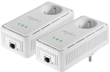 devolo 1373 - Pack de 2 adaptateurs CPL (dLAN 200 AVplus Starter Kit) : 1 port Fast Ethernet / prise gigogne intégrée