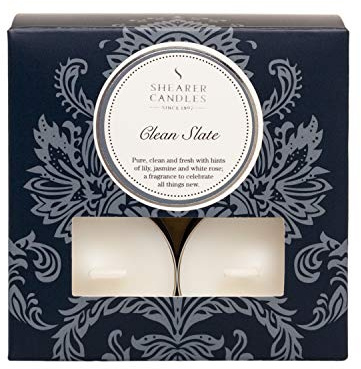 Shearer Candles Clean Slate Pack of 8 Scented White Tealights