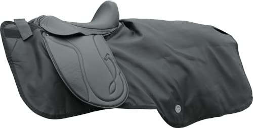PFIFF 100247 Ausreitdecke, Nierendecke Pferdedecke Fleecefutter, Full / Warmblut, schwarz