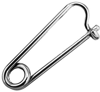 Soul-Cats 1 Piercing/Ohrstecker Sicherheitsnadel Edelstahl schwarz silber regenbogen, Farbe: Silber