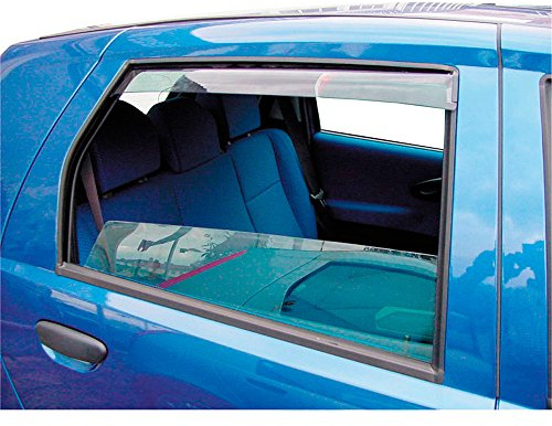 ClimAir Windabweiser Master Schwarz (Hinten) kompatibel mit Skoda Fabia 5J 4/5 türer 2014- | kompatibel mit Skoda Fabia 5J 4/5 türer 2014-