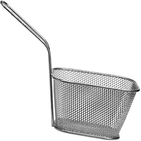 S&V - KA1450 - Panier Presentation Individuel Frites Fiteuses Rectangulaires Acier Inoxydables Restaurant Plat Outil Cuisine - Coloris Aléatoire - Métal/Acier Argent/Cuivre 17 x 8,6 x 14 cm