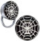 CHICNET Schraub Plug Tunnel silbern Edelstahl Spinnennetz schwarz weiß Acryl Piercing 18 mm