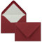100 Briefumschläge in Dunkel-Rot mit weißem Innenfutter - Kuverts in DIN B6 Format - 12,5 x 17,6 cm - Seidenfutter - Nassklebung
